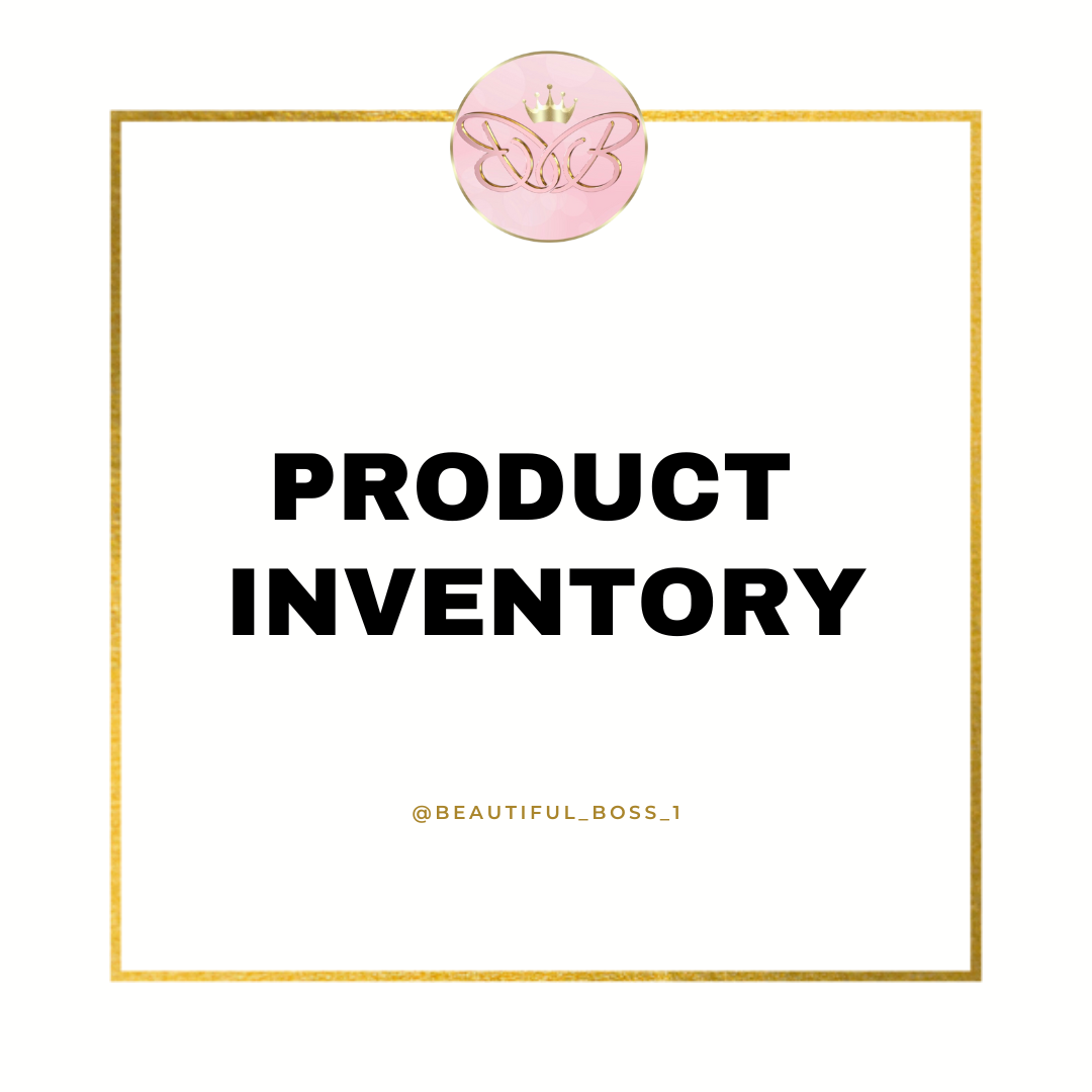 Product Inventory- Instant Download Template