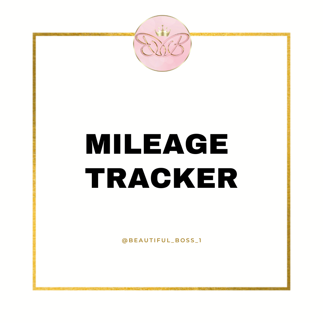 Mileage Tracker- Instant Download Template