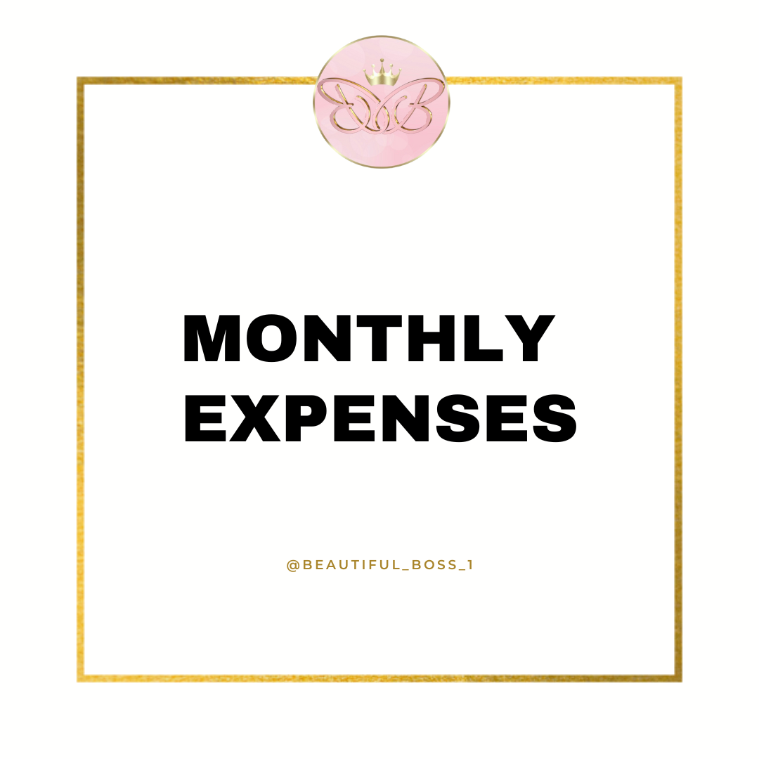 Monthly Expenses - Instant Download