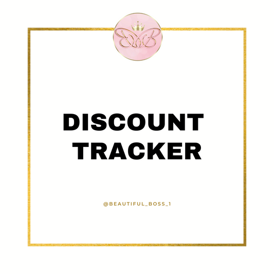 Discount Tracker - Instant Download Template
