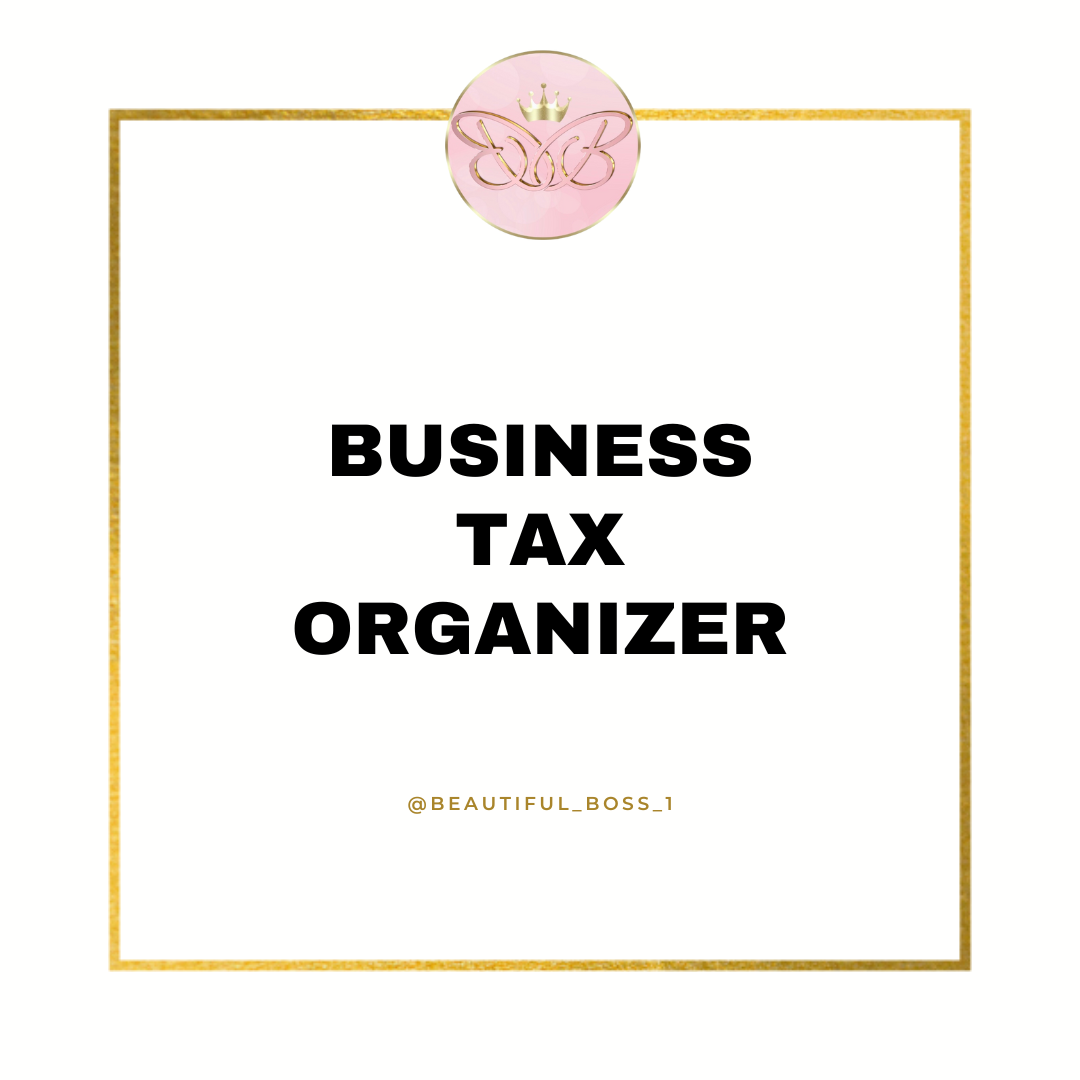 Business Tax Organizer - Instant Download Template